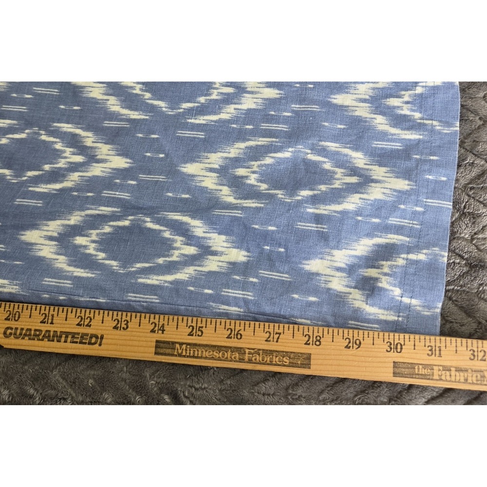Chicos 100% Linen Blue White Geometric Pant Size 1.5 Vacation Resort 31" Inseam - Picture 6 of 7